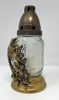AM Décor Cemetery Memorial Candle | Gravesite Remembrance Decoration| Glass Lantern Europe - image 2