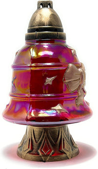 AM Décor Bell Cemetery Memorial Candle | Gravesite Remembrance Decoration | Glass Lantern  - image 2