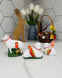 AM Decor Polish Traditional Small Easter Lamb Figurine with Flag and Palm (Baranek Wielkan - image 4