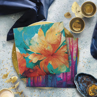 Floral Napkins Paper Disposable Decorative Decoupage Zen Abstract Flowers - image 2