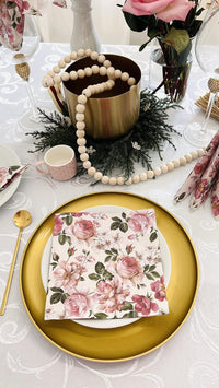 Easter Napkins Paper Disposable Decorative Decoupage Roses Glory Cream - image 5