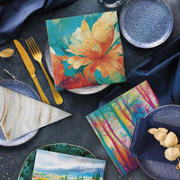 Floral Napkins Paper Disposable Decorative Decoupage Zen Abstract Flowers - image 3