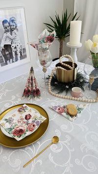 Easter Napkins Paper Disposable Decorative Decoupage Mysterious Roses 13 in - image 4