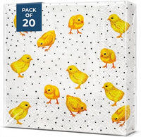 Easter Napkins Paper Disposable Decorative Decoupage Clucking Chickens