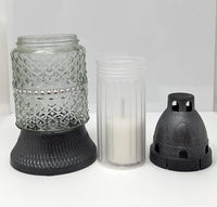AM Décor Cemetery Memorial Candle | Gravesite Remembrance Decoration| Glass Lantern Europe - image 4