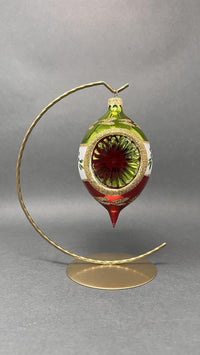 Christmas Ornament, Blown Glass 5-inch Long (Set of 4, White, Green and Red) - image 2