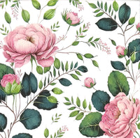 Easter Napkins Paper Disposable Decorative Decoupage Noble Roses 13 in - image 3