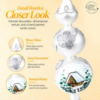 Finial Glass Christmas Vintage Tree Topper, Silver Wave 15 in - image 3