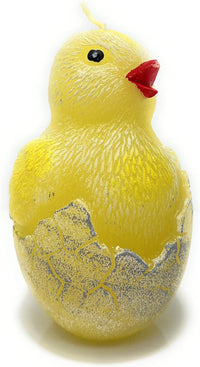 AM Décor Easter Chicklet Candle with Diode, Premium Handcrafted Holiday Decoration (Yellow