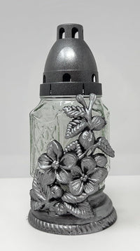 AM Décor Cemetery Memorial Candle | Gravesite Remembrance Decoration| Glass Lantern Europe - image 2