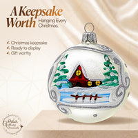 Set of 6 Silver Matte Glass Balls Decorative Christmas Ornament 3 in - image 8