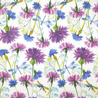 Floral Napkins Paper Disposable Decorative Decoupage Purple Flowers 13 in - image 2