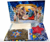 Christmas Wafers Oplatki Traditional Polish Oplatek with Hay and Candle Gift Set for Chris - image 2