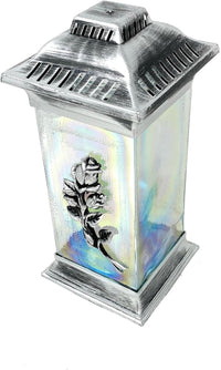 3D Rose Cemetery Memorial Candle | Gravesite Remembrance Decoration | Glass Lantern Europe - image 3