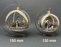 Christmas Ornament, Nativity Scene, Glass Ball 5-inch (Cathedral Window Gold, 120mm) - image 7