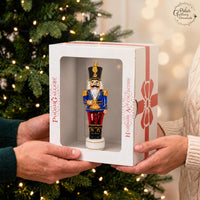 Nutcracker Glass Christmas Ornaments Balls Hand Blown Blue 7.25 in - image 2