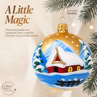 Set of 6 Gold Matte Glass Orbs Decorative Balls Christmas Ornament 3 in - image 4