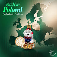Mini Glass Christmas Ornaments Ball Hand Blown, Polar Bear 2 in - image 5