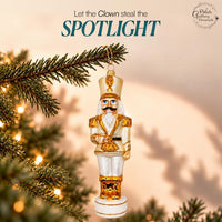 Nutcracker Glass Christmas Ornaments Balls Hand Blown Gold 7.25 in - image 5