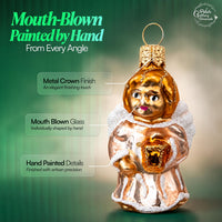 Mini Glass Christmas Ornaments Ball Hand Blown, Angel 2 in - image 3