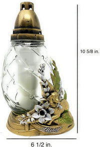 AM Decor Cemetery Memorial Candle | Gravesite Remembrance Decor Easter Themed Lamb | Tall  - image 2