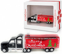 Truck Glass Christmas Ornaments Balls Hand Blown Delivery 6.5 in