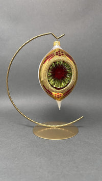 Christmas Ornament, Blown Glass 5-inch Long (Set of 4, Gold) - image 2
