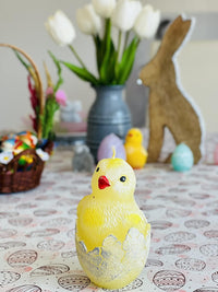 AM Décor Easter Chicklet Candle with Diode, Premium Handcrafted Holiday Decoration (Yellow - image 5