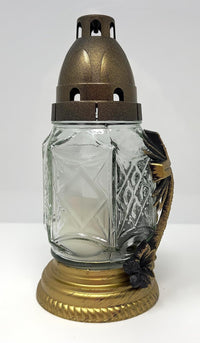 AM Décor Cemetery Memorial Candle | Gravesite Remembrance Decoration| Glass Lantern Europe - image 4