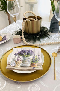 Floral Napkins Paper Disposable Decorative Decoupage Lavender in Bucket - image 4