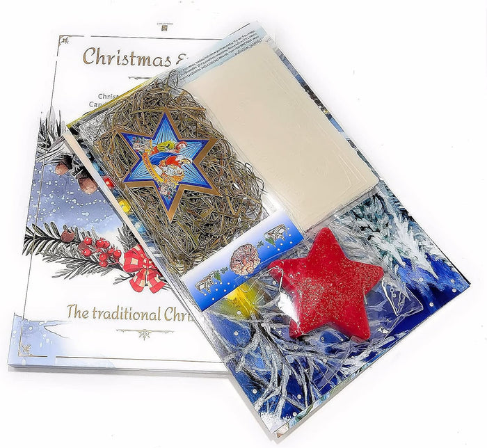 Christmas Wafers Oplatki Traditional Polish Oplatek with Hay and Candle Gift Set for Chris