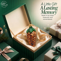 Mini Glass Christmas Ornaments Ball Hand Blown, Brown Pinecone 2 in - image 3