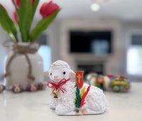 AM Decor Polish Traditional Easter Lamb Figurine with Flag and Palm, X-Large Sheep Figurin - image 4