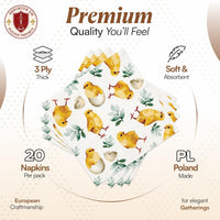 Chicken in Eggs Spring Cocktail Napkins Beautiful Napkins 20 Count 13 in - image 3