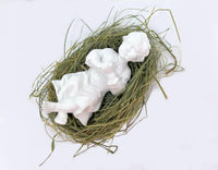 Baby Jesus Christmas Crafts for Kids | Jesus Laying on Natural Hay, 5 Inch Nativity Figuri