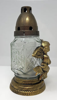 AM Décor Cemetery Memorial Candle | Gravesite Remembrance Decoration| Glass Lantern Europe - image 2