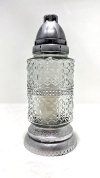 Cemetery Memorial Candle | Gravesite Remembrance Decoration/Glass Lantern European Style C - image 2