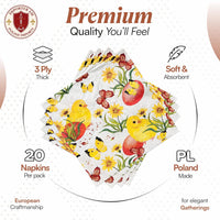 Easter Napkins Paper Disposable Decorative Decoupage Chicklets 13 in - image 3