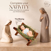 Baby Jesus Figurines Manger Nativity Scene Set Indoor, Natural Hay 4 in - image 5