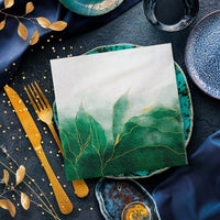 Floral Napkins Paper Disposable Decorative Decoupage Green Dream 13 in - image 2