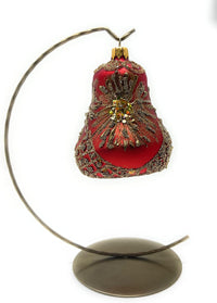 Hand Blown Glass Christmas Bells Ornaments, Fire Star 4 in - image 6