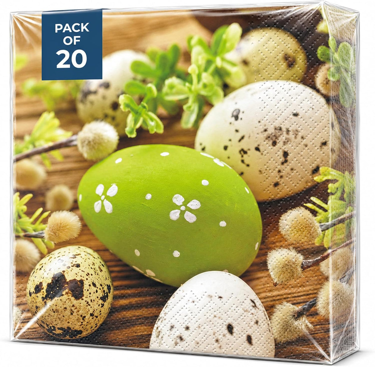 Easter Napkins Paper Disposable Decorative Decoupage Eggs Among Catkins