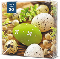 Easter Napkins Paper Disposable Decorative Decoupage Eggs Among Catkins
