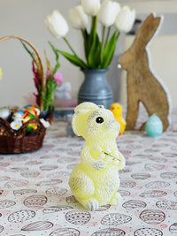 AM Décor Easter Bunny Candle with Diode, Premium Handcrafted Holiday Decoration (Yellow) - image 5