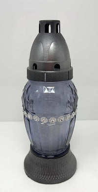 AM Decor Cemetery Memorial Candle | Gravesite Remembrance Decoration | Glass Lantern Europ - image 2