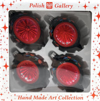 Christmas Ornament, Blown Glass 5-inch Long (Set of 4, Black and Red) - image 7