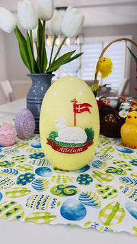 AM Décor Easter Alleluja Candle, Premium Handcrafted Holiday Decoration (Yellow Large) - image 4