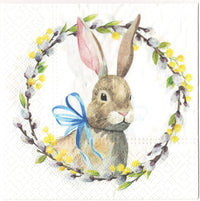 Easter Napkins Paper Disposable Decorative Decoupage Rabbit With Catkins - image 7