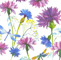 Floral Napkins Paper Disposable Decorative Decoupage Purple Flowers 13 in