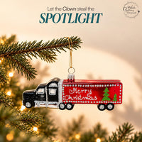 Truck Glass Christmas Ornaments Balls Hand Blown Delivery 6.5 in - image 5